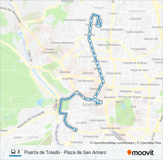 3 Bus Line Map