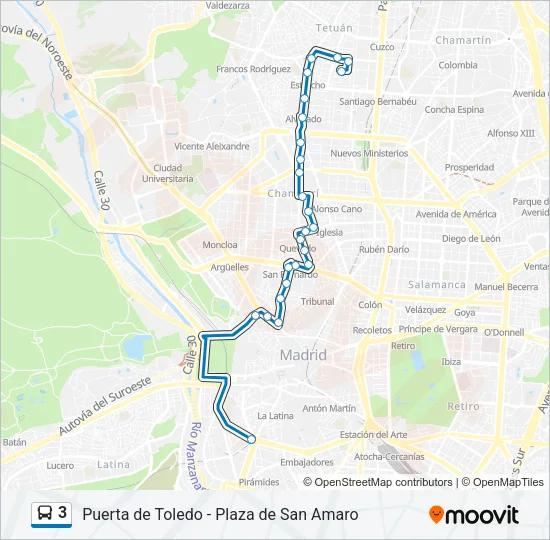 3 Bus Line Map