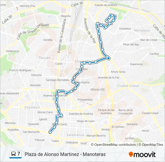 7 Bus Line Map