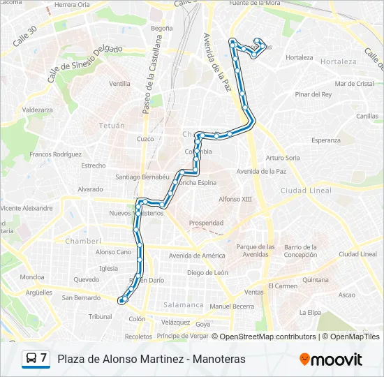 7 Bus Line Map
