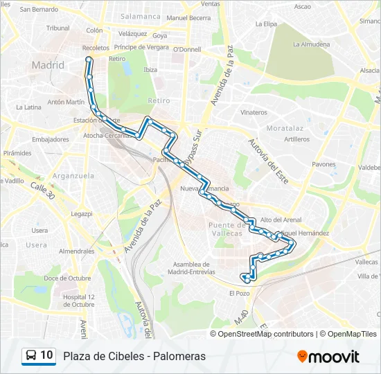 10 Bus Line Map