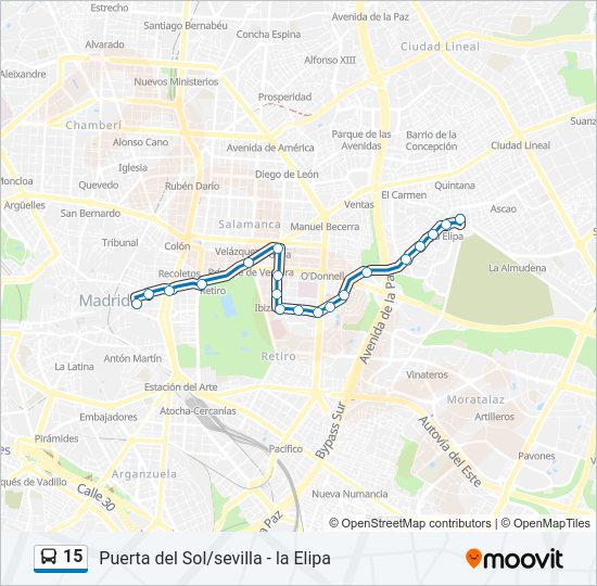 15 bus Line Map