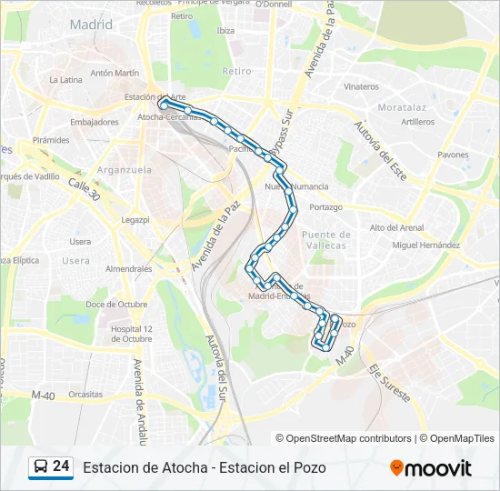 24 Bus Line Map