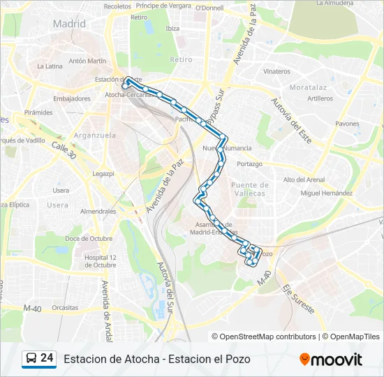 24 Bus Line Map