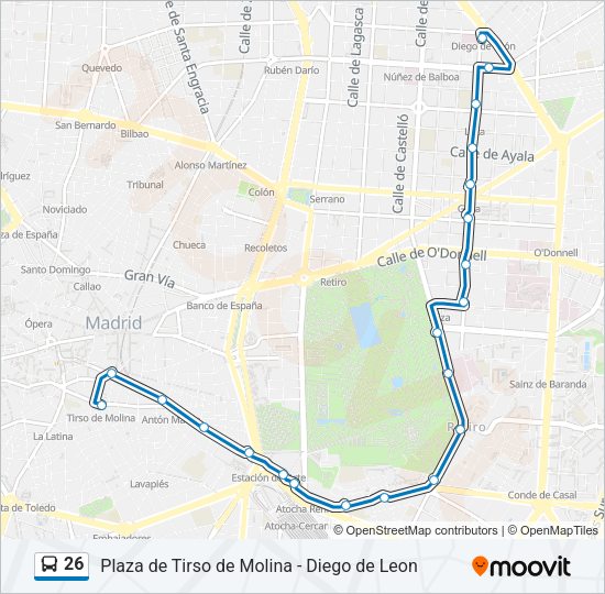 26 Bus Line Map