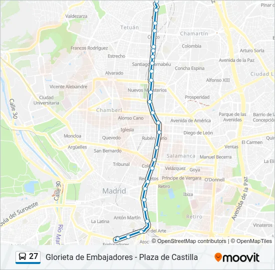 27 Bus Line Map