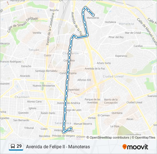 Mapa de 29 de autobús