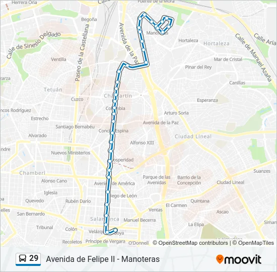 29 Bus Line Map