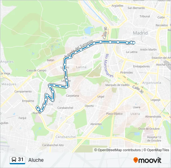 31 Bus Line Map