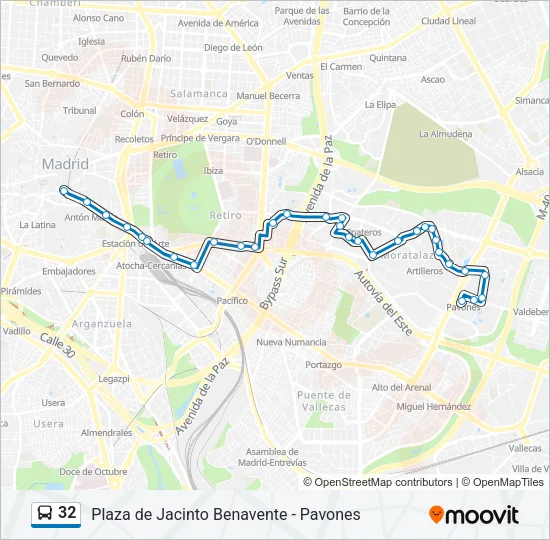 32 Bus Line Map