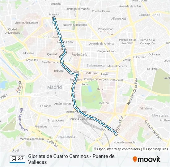 37 Bus Line Map