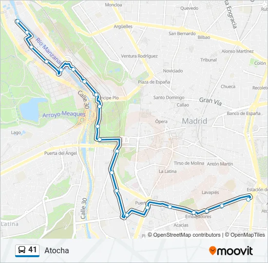 41 Bus Line Map