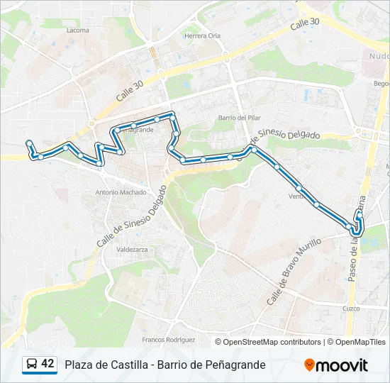 42 Bus Line Map