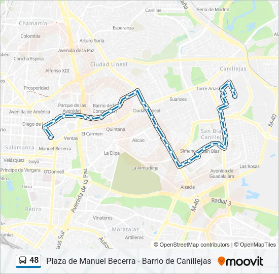 48 Bus Line Map