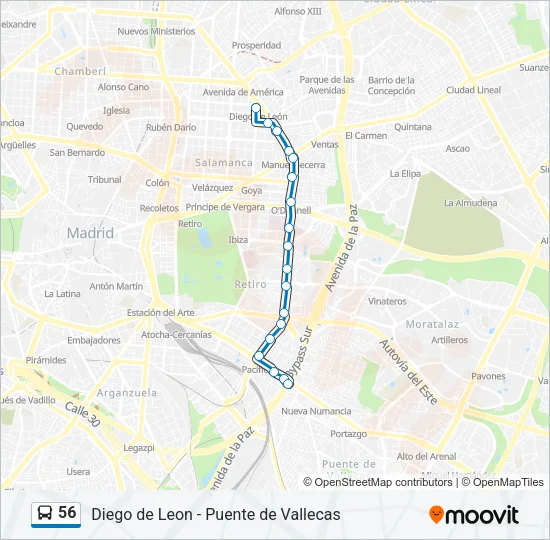 56 Bus Line Map