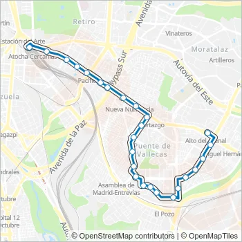 57 Bus Line Map