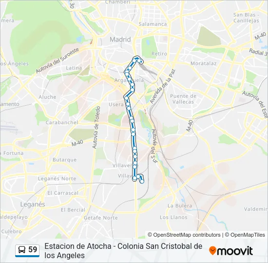 59 Bus Line Map