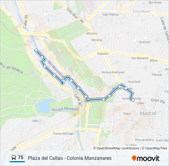 75 bus Line Map