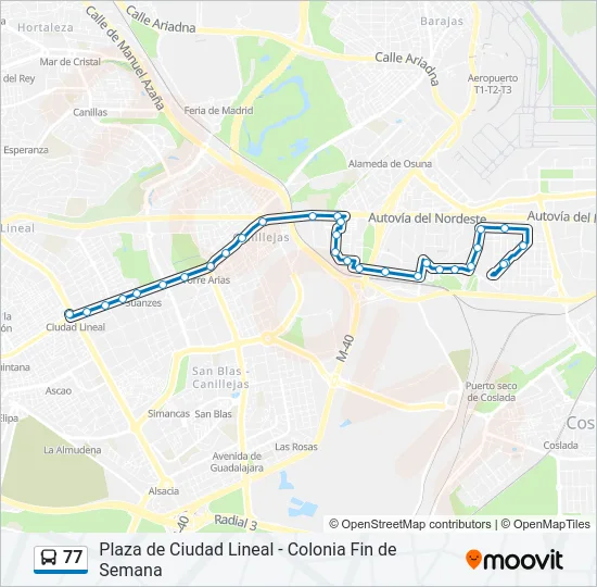 77 Bus Line Map