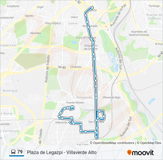79 Bus Line Map