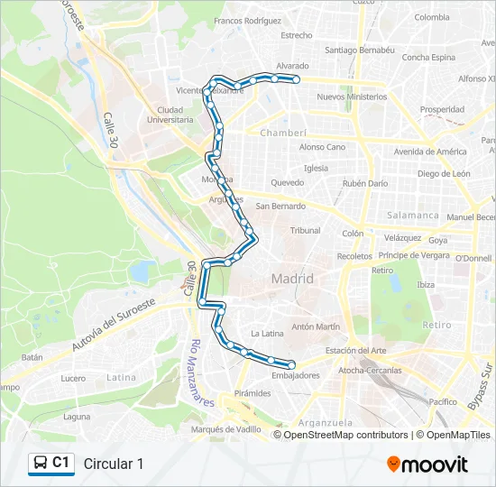 C1 Bus Line Map