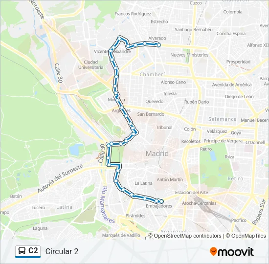C2 Bus Line Map