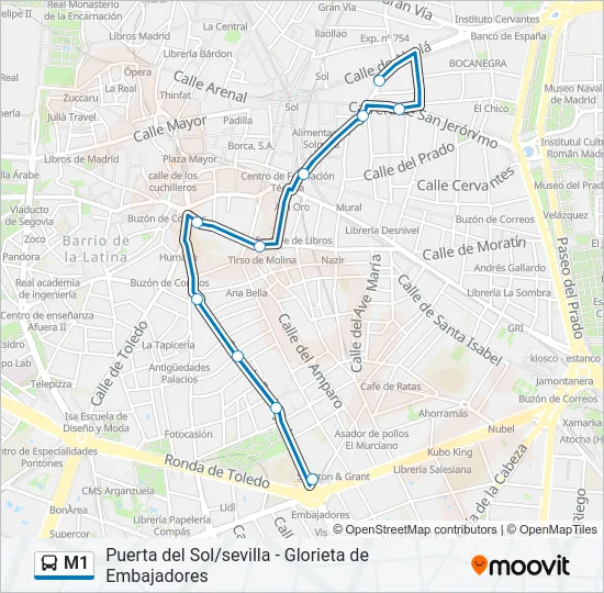 Cabeza De Carrera Spain Map M1 Route: Schedules, Stops & Maps - Sol/Sevilla (Updated)