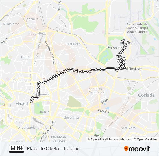 N4 bus Line Map