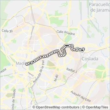 N5 Bus Line Map