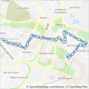 100 Bus Line Map