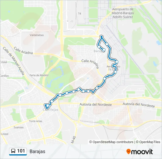 101 Bus Line Map