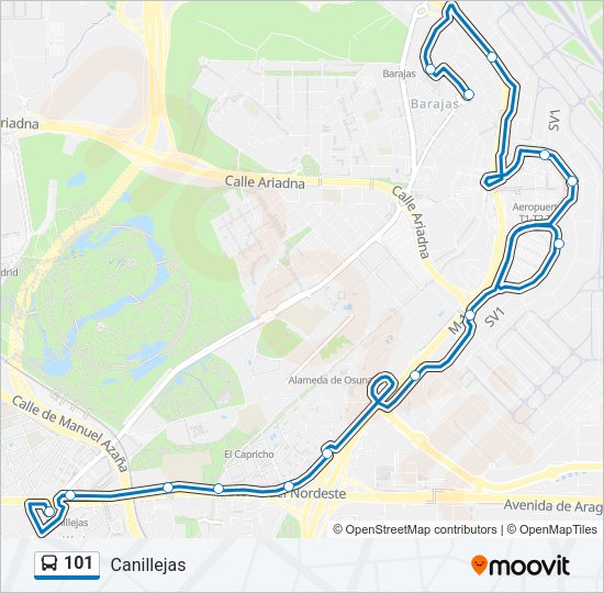 101 Bus Line Map