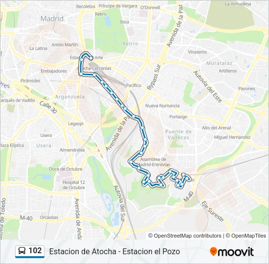 102 Bus Line Map