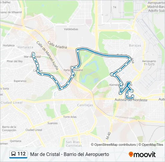 112 Bus Line Map