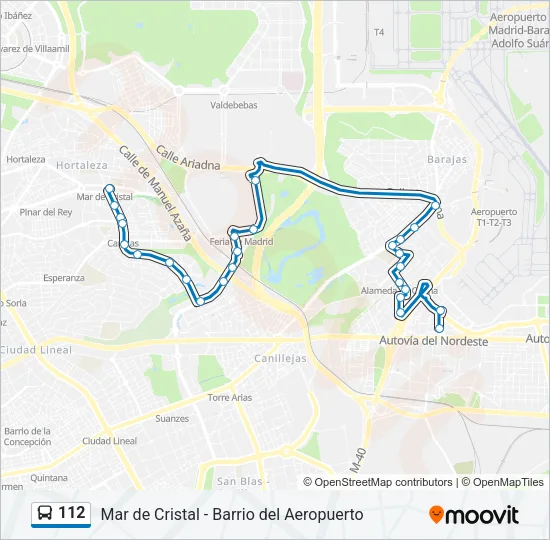 112 Bus Line Map