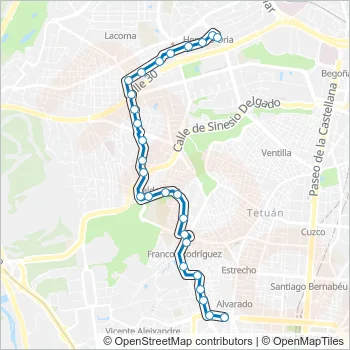 127 Bus Line Map