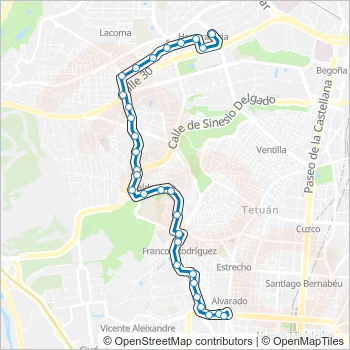 127 Bus Line Map