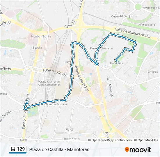 129 Bus Line Map
