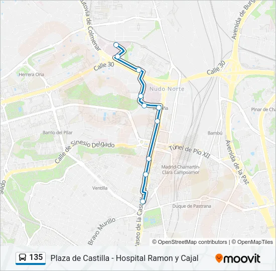 135 Bus Line Map