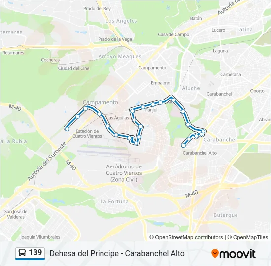 139 Bus Line Map