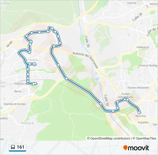 161 Bus Line Map