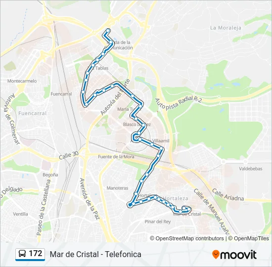 172 Bus Line Map