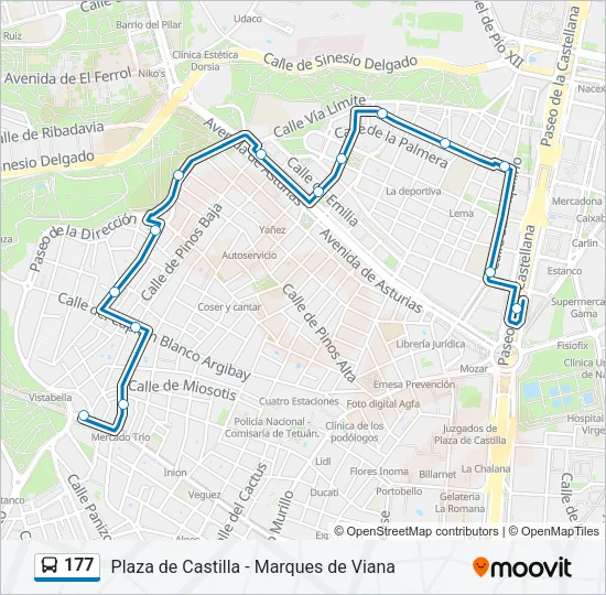 177 Bus Line Map