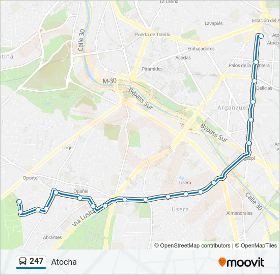 247 Bus Line Map