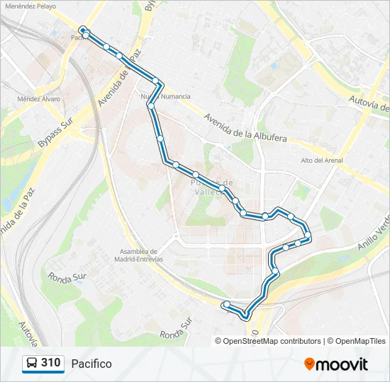 310 Bus Line Map