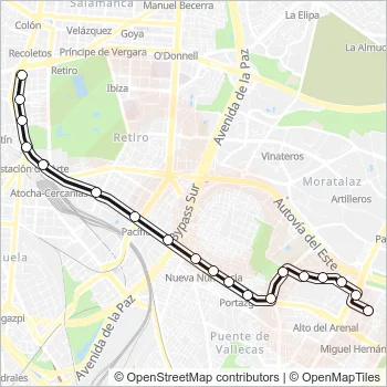 N10 Bus Line Map
