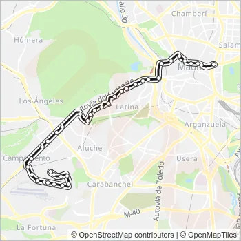 N19 Bus Line Map