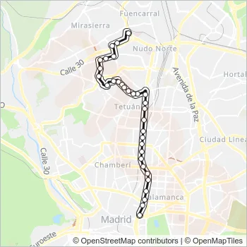 N22 Bus Line Map