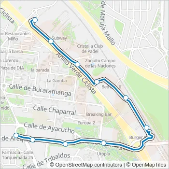 T11 Bus Line Map