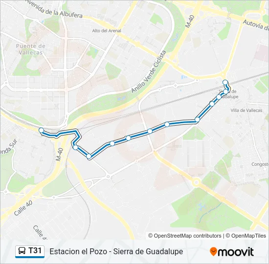 T31 Bus Line Map